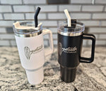 (Black) Stainless Steel Straws with Silicone Cover